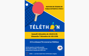 Téléthon le 6 et 7 décembre 2025
