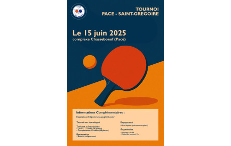 Tournoi non homologué Pacé - St Grégoire - 15 juin 2025